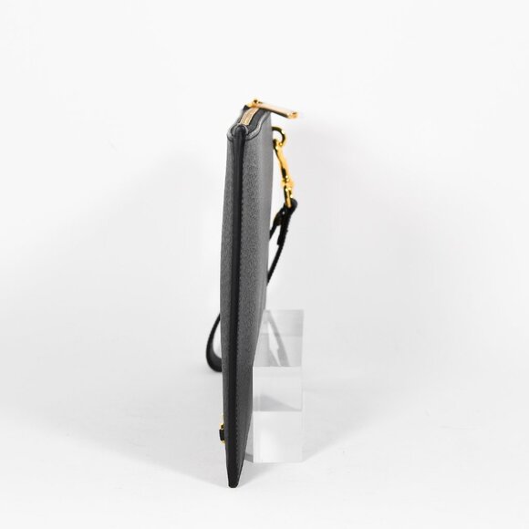 Gucci Black Leather Horsebit Wristlet Clutch with Gold Hardware - Picture 3 of 14